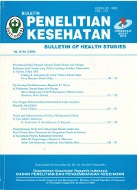 Bulletin Penelitian Kesehatan = Bulletin of Health Studies Vol.33 No.3 - 2005