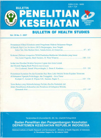 Bulletin Penelitian Kesehatan = Bulletin of Health Studies Vol.35 No.3 - 2007