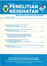 Bulletin Penelitian Kesehatan = Bulletin of Health Studies Vol.36 No.2 - 2008