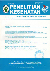 Bulletin Penelitian Kesehatan = Bulletin of Health Studies Vol.36 No.4 - 2008