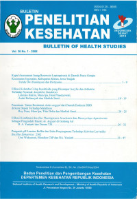 Buletin Penelitian Kesehatan : Vol. 31 No. 1 - 2008