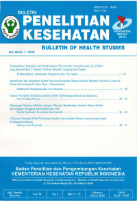 Buletin Penelitian Kesehatan : Vol.38 No.1 - 2010