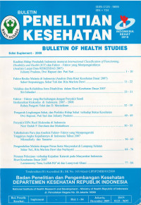 Buletin Penelitian Kesehatan : edisi suplemen - 2009