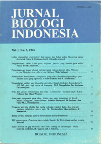 Jurnal Biologi Indonesia : Vol. I No. 3 1995