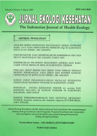 Jurnal Ekologi Kesehatan : Vol. 8 No. 1 Maret 2009