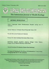 Jurnal Ekologi Kesehatan : Vol. 4 No. 3 Desember 2005