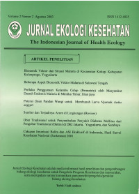 Jurnal Ekologi Kesehatan : Vol. 2 No. 2 Agustus 2003