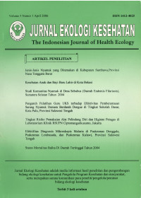 Jurnal Ekologi Kesehatan : Vol. 5 No. 1 April 2006