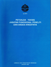 Petunjuk Teknis Jabatan Fungsional Peneliti Dan Angka Kreditnya