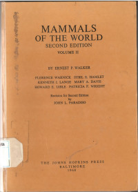 Mammals of the World Second Edition Volume II