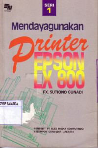 Mendayagunakan Printer Epson LX 800