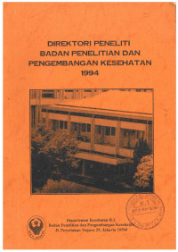 Direktori Peneliti Badan Penelitian Dan Pengembangan Kesehatan 1994