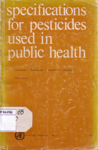 Specifications for Pesticides Used in Public Health