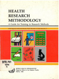 Health Research Methodology : A Guide for Training in Research Method